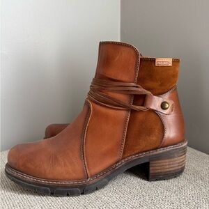 PIKOLINOS Women's Tan Ankle Booties